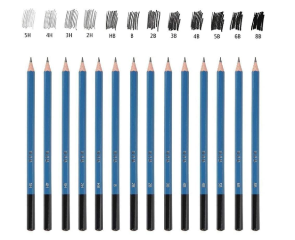 H & B Drawing Pencils Set, 33 Pieces Sketch Pencils & Drawing Kit, Includes  Sketch Pad, Graphite Pencils, Charcoal Sticks and Eraser, Supplies for