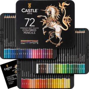 Black Widow Colored Pencils for Adults - 24 Coloring Pencils with Smooth Pigments - Best Color Pencil Set for Adult Coloring Boo